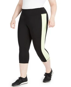 MSRP $25 Id Ideology Plus Size Colorblocked Capri Leggings Charcoal Size 3X - Picture 1 of 1