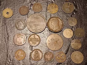 Coin Collection Lot 1700s-1800s Silver And Coppers Russia Germany - Picture 1 of 24