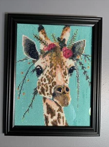 Pintura de diamantes completa y enmarcada - jirafa - Imagen 1 de 6