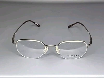 Timex T200 Antique Gold Eyeglass Frame Semi Rimless 50/20/145 - Image 1 of 4
