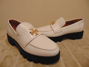 Neu mit Etikett Tory Burch Everly Leder Mini klobige Loafer Schuhe Größe 8M - Bild 1 von 20