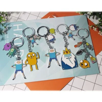 Adventure Time BMO JAKE Custom Metal Animation Key Chain Accessories Keychain - Image 1 of 4