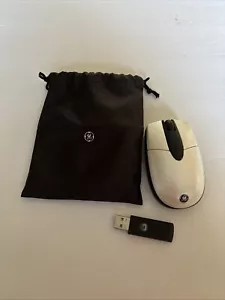 GE Mini Wireless Optical Mouse 98763 & Wireless Receiver W/ Carrying Case White - Picture 1 of 9