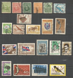 URUGUAY CONJUNTO DE SELLOS USADOS DIFERENTES - Imagen 1 de 1