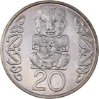 New Zealand 20 Cents Coin | Pukaki - Ngati Whakaue Chief | 1990 - 1998