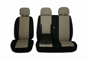 Seat Covers 2+1 for Peugeot Boxer Citroen Relay Fiat Ducato 2002+ RHD Tailored - Picture 1 of 2