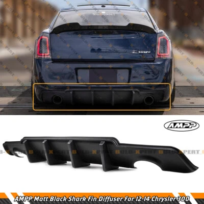 适用于 2012-2014 克莱斯勒 300 300S AMPP MATTE 黑色鲨鱼鳍后置增压器 — 第 1/4 张图片
