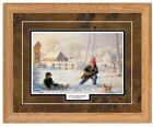 LITTLE BROTHER by Mary Pettis 21x17 FRAMED PRINT PICTURE Winter Farm Yard