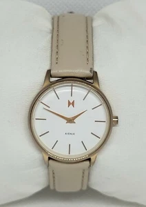 Ladies MVMT Avenue Florence Gold Tone Leather Band Analog Watch F1 - Picture 1 of 9