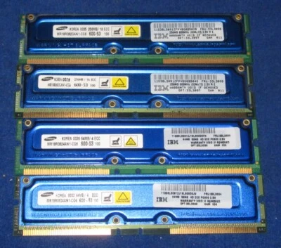 Samsung (2x256MB+2x64MB) 640MB MR18R082GAN1-CG6 MR18R0824AN1-CG6 w/ Heatsink - Image 1 of 3