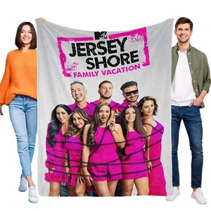 Jersey Shore Flannel Blanket Soft Sofa Bed Throw Birthday Gift Cozy Lightweight - Picture 1 of 14