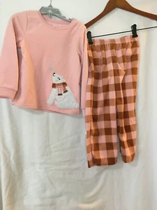 New Carter's Bear Fleece Pajama Set 2 pc Toddler Girl many sizes - Picture 1 of 1