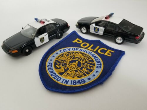 Roadchamps 1:43 Diecast Police Cruisers and Agency Police Patch (Sacramento, CA)