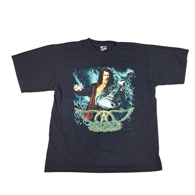 Vintage Aerosmith Nine Lives Rock Band Tour Concert 1997 Promo T-Shirt Adult XL - Image 1 of 4