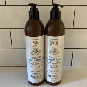 2 Jaboneras Minerales Marinos e Iris Azul Aloe Karité Acondicionador Sin Parabenos 12 OZ Ea - Imagen 1 de 6