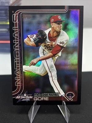 2025 Topps Update MacKenzie Gore Black Foil 10 /10 Bookend - Image 1 of 4