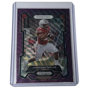 Jonathan Taylor 2024 Prizm Draft Picks Purple Wave Prizm #57 Wisconsin - Picture 1 of 2