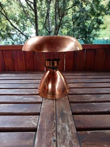 Op art Vintage Hungarian Bauhaus modernist mushroom copper table lamp - Picture 1 of 11