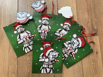 Bolsa de Natal Star Wars Stormtrooper média X5 nova - Imagem 1 de 4