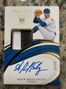 Sean Reid-Foley 2019 Immaculate Collection # 19/99 2 Color Jersey Relic RPA RC - Picture 1 of 3