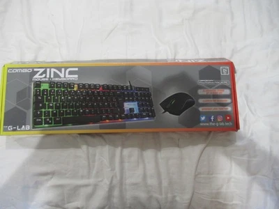 G-Lab Zinc Wired RGB Gaming Keyboard & Mouse PC PS5 Xbox French AZERTY Layout - Image 1 of 4