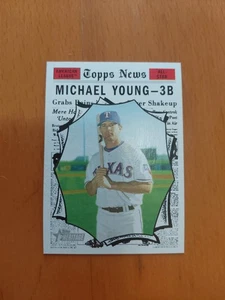 2010 Topps Heritage Topps News All-Star Selection Michael Young #467 Rangers - Picture 1 of 2