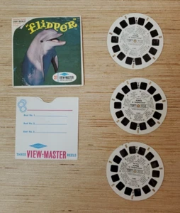 View-Master Flipper TV Show 3-Reel Set Packet No Booklet B485 1966 Dolphin Love - Picture 1 of 8