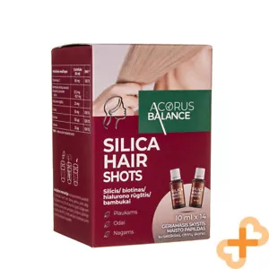 ACORUS BALANCE SILICA HAIR SHOTS 14x10 ml Lemon Flavor For Hair Skin And Nails - Picture 1 of 6