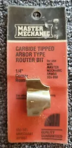 NUEVA BROCA DE ENRUTADOR TIPO EJE PUNTA CARBURO REDONDO ESQUINA 1/4" MASTER MECHANIC - Imagen 1 de 4