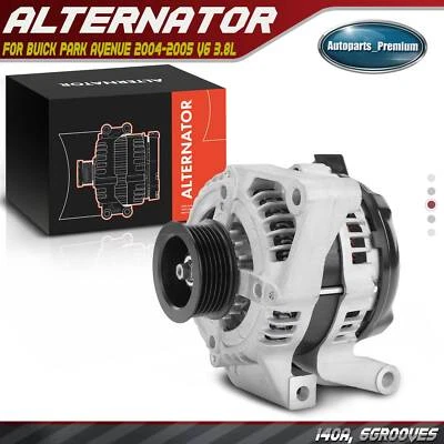Alternator for Buick Park Avenue 2004-2005 V6 3.8L 12V 140A CW 6 Groove Pulley - Image 1 of 4