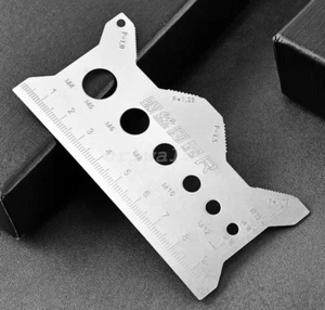 1/2PCS Stainless Steel Double-Sided Bolt Gauge Card, Highly Precise Bolt Size - Picture 1 of 14