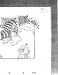 Pinocchio Disney seltene Animation Layout Fotokopie 048 - Bild 1 von 1