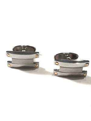 Gemelos Dolan Bullock de acero inoxidable de oro de 18 quilates Foto 1 de 4