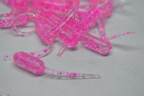 Southern Pro Hot Grubs Southern Pro Stinger Shad 2 Grub Lures - 25-Pack, Pink Panther Color (SS28) Shad Lures - Foto 2