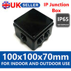 WATERPROOF JUNCTION BOX ENCLOSURE IP65 BLACK FOR OUTDOOR ELECTRICAL PROTECTION