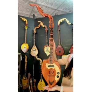 Phin Guitar 3 Strings Thai Musical Electric Instrument Pro Handmade Crafts # 1 - Picture 1 of 6
