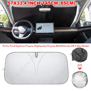 Silver Front Windshield Sunshade UV Block Visor Cover For Toyota RAV4 2000-2024 - Picture 1 of 12