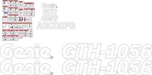 Genie GTH-1056 Gabelstapler Aufkleber Kit - sehr hochwertige Aftermarket Aufkleber - Bild 1 von 1