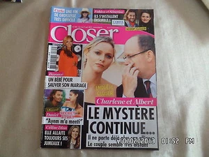 CLOSER N°325 3 SEPT 2011 CHARLENE ET ALBERT BEYONCE AYEM CELINE DION D67 - Imagen 1 de 1