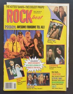 Rock Beat Magazine Nov 1990 River Dogs Y & T Hurricane Trixter Faith No More - Picture 1 of 8