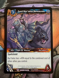Juego de cartas coleccionables World of Warcraft Ancients 101/240 Lord Kur'talos Ravencrest - Imagen 1 de 2