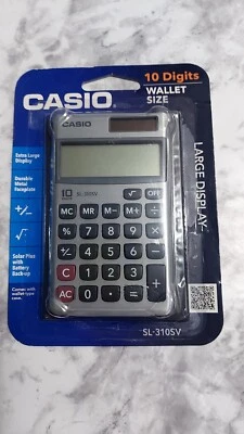Casio SL-310SV 10-Digit Wallet Size Basic Calculator Brand New Sealed - Image 1 of 2