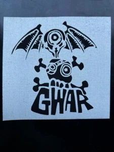 Gwar Cloth Patch Sew On Badge Black & White Approx 4" X 4" (CP327) - Picture 1 of 1