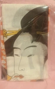 Tenugui Japanese cotton hand towel-Ukiyoe Female 87cmx35cm New Without Tag - Picture 1 of 2