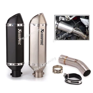 For Suzuki SV650 2003-2015 Slip On Mid Exhaust Link Pipe Muffler Silencer 51mm - Picture 1 of 12