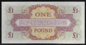 1962 British Armed Forces CFU £1 K/2 4008 NLT Fourth Series NLT Paper Note issue - Bild 1 von 2