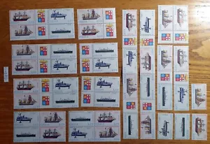 ITALY REPUBBLICA 1977 NAVI SERIE COMPLETA NUOVA - 44 STAMPS NEW** - Picture 1 of 1