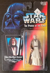 1995 STAR WARS POWER OF THE FORCE OBI-WAN KENOBI ACTION FIGURE - NEW ON CARD - Picture 1 of 2