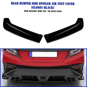 Gloss Black Rear Bumper Side Spoiler Cover For Subaru WRX STI VB 2022-2025 2023 - Bild 1 von 11