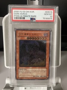 Yugioh! PSA 10 Dark Horus (Ultimate Rare) Korean PTDN-KR016 2008 Unlimited Ed - Picture 1 of 2